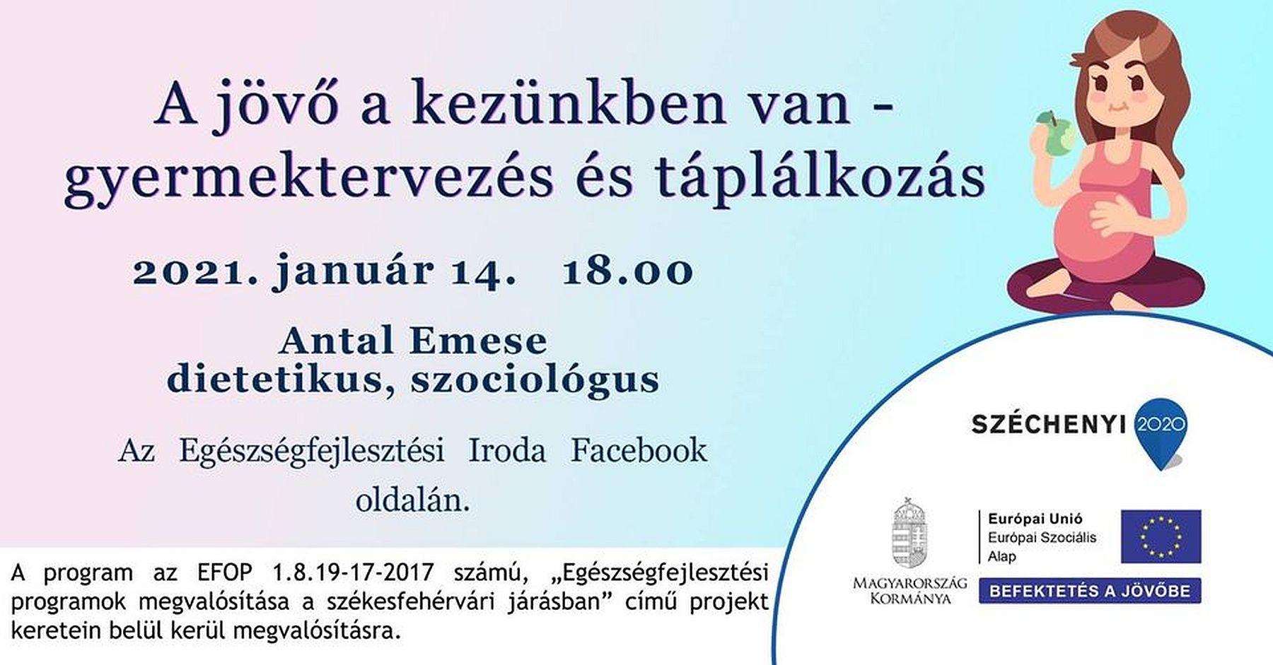 Gyermektervezés és táplálkozás - újabb online előadás csütörtökön az EFI-nél